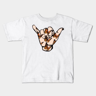Butterfly Shaka Hand Kids T-Shirt